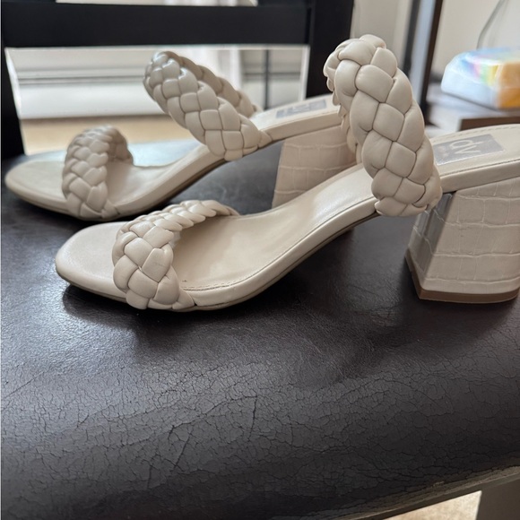 Dolce Vita Cream Braided Slide Sandals 9.5 - Picture 4 of 6